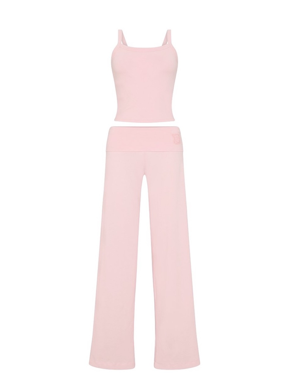 Victoria's Secret Light Pink Tank & Wide-Leg Pants Set - Picture 3 of 4